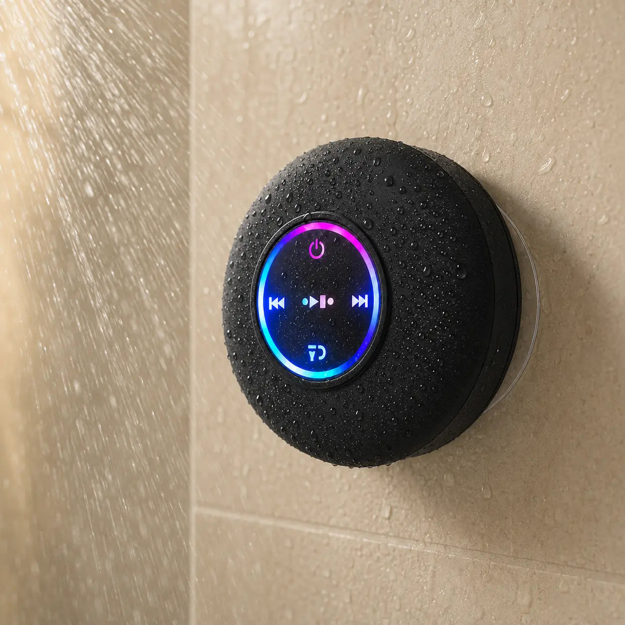 Vidéo de l’enceinte MELOONDA utilisée sous la douche